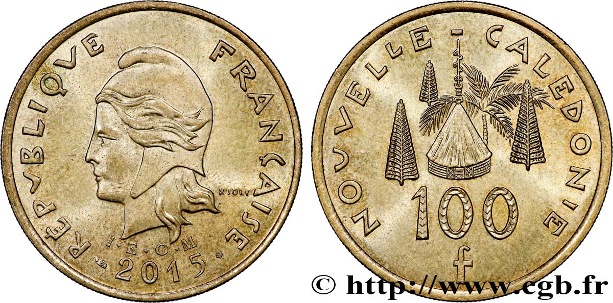 NUEVA CALEDONIA 100 Francs I.E.O.M. 2015 Paris EBC 