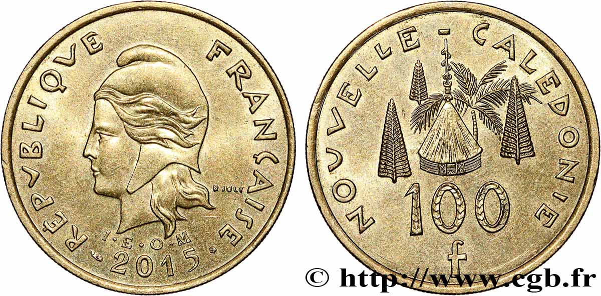 NEW CALEDONIA 100 Francs I.E.O.M. 2015 Paris AU 