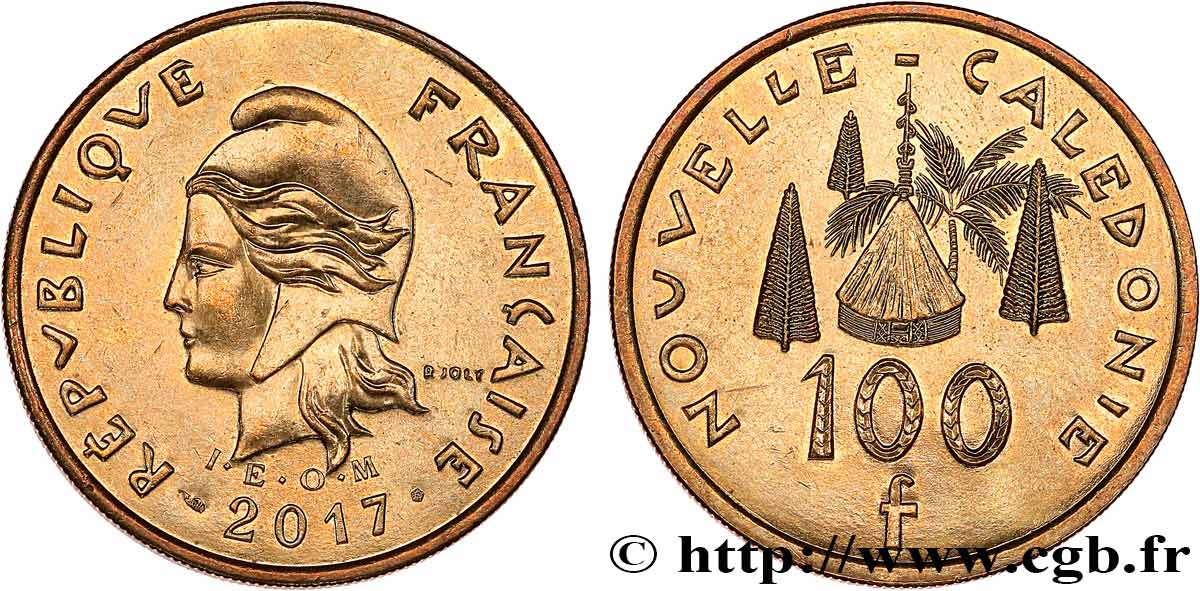 NUOVA CALEDONIA 100 Francs I.E.O.M. 2017 Paris MS 
