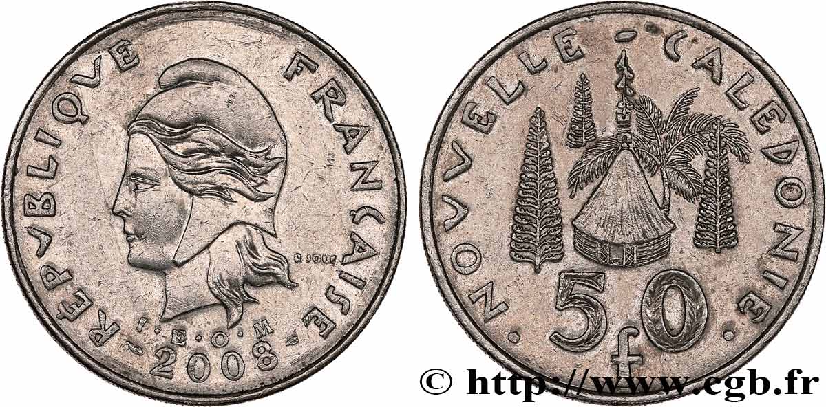 NEW CALEDONIA 50 Francs I.E.O.M. 2008 Paris AU 