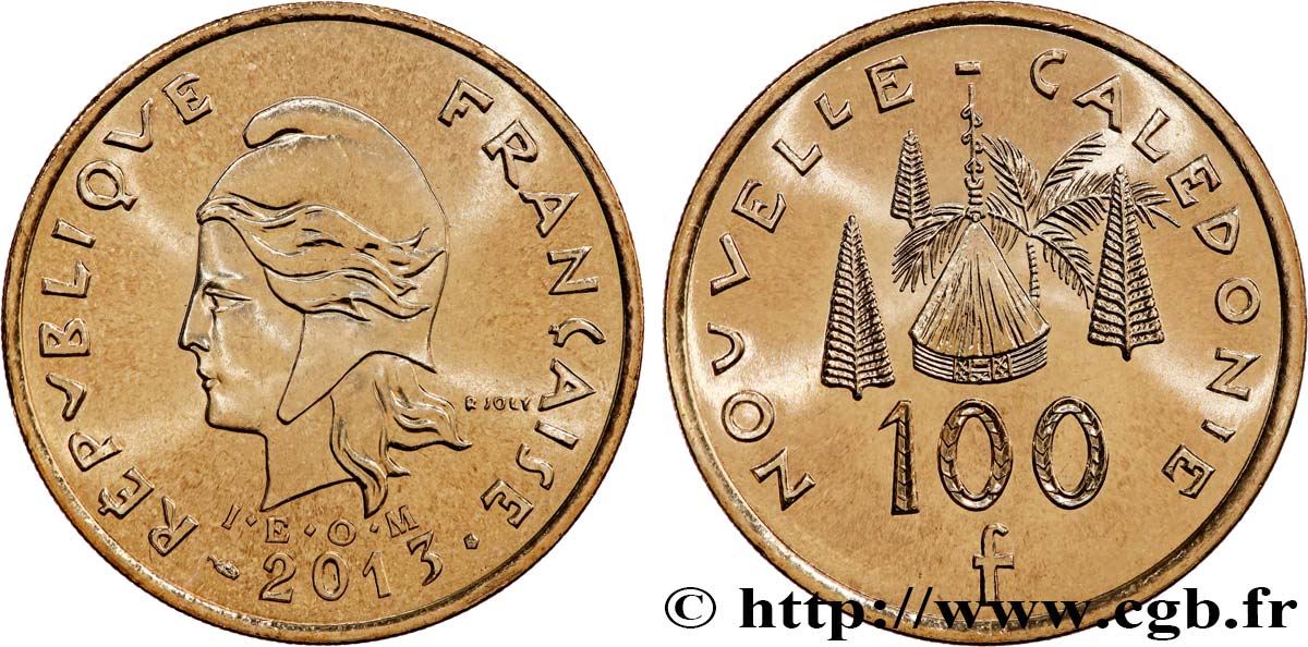 NOUVELLE CALÉDONIE 100 Francs I.E.O.M. 2013 Paris SPL 