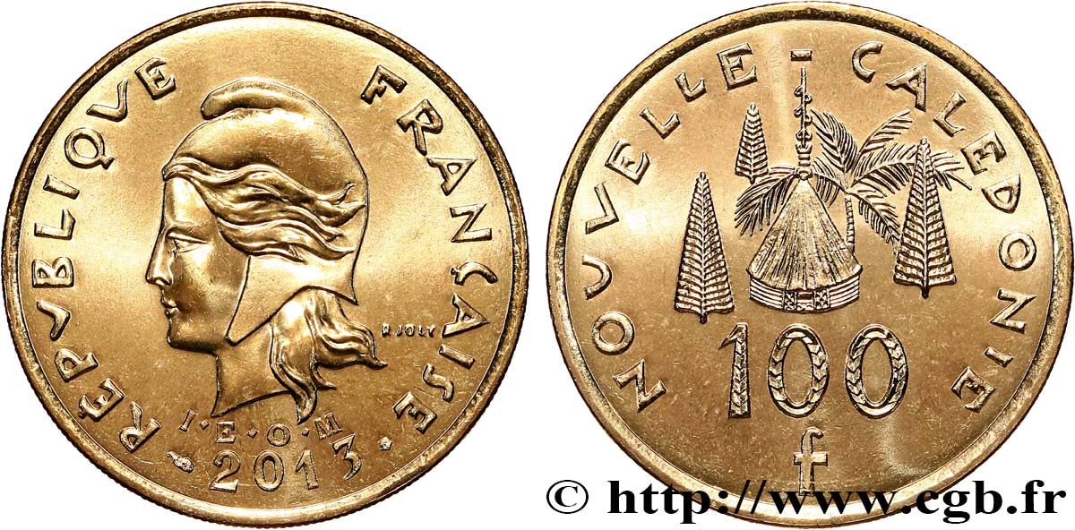 NUEVA CALEDONIA 100 Francs I.E.O.M. 2013 Paris SC 