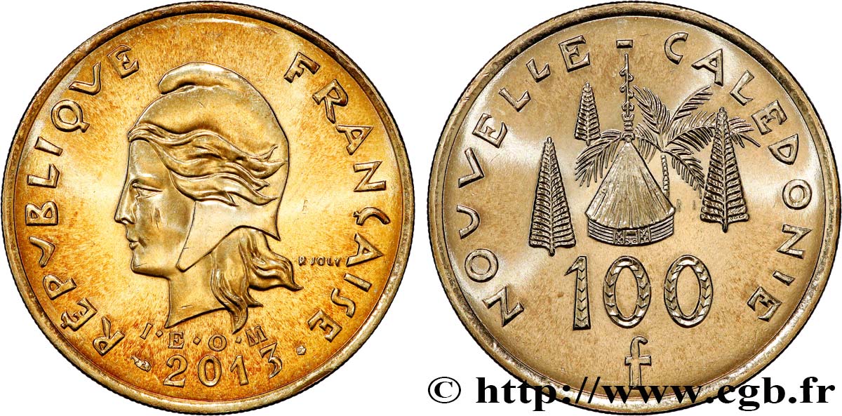 NUEVA CALEDONIA 100 Francs I.E.O.M. 2013 Paris SC 