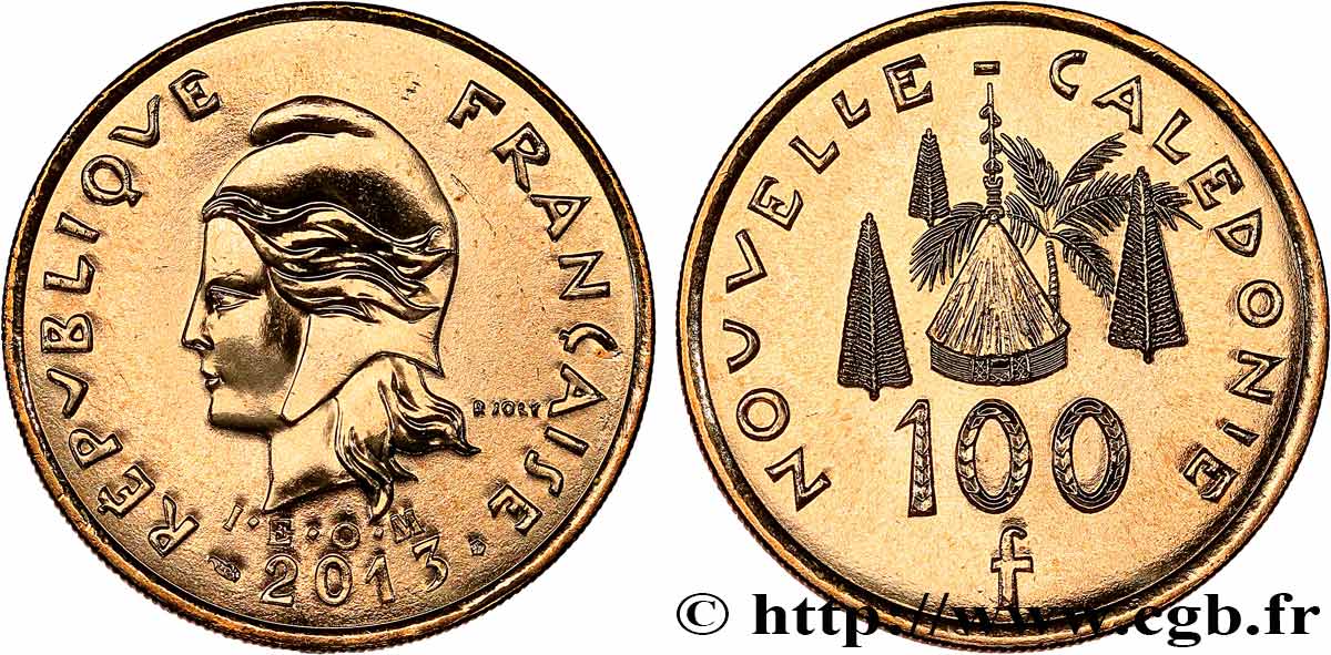 NEUKALEDONIEN 100 Francs I.E.O.M. 2013 Paris fST 