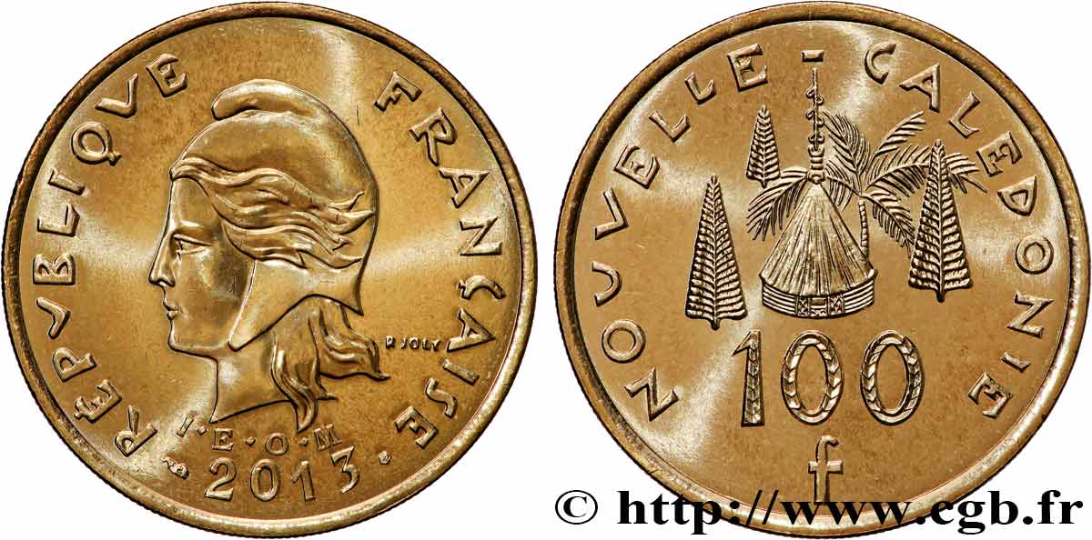 NUOVA CALEDONIA 100 Francs I.E.O.M. 2013 Paris MS 