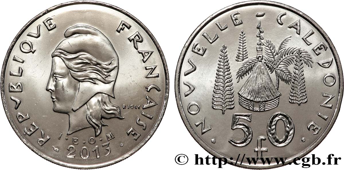 NUEVA CALEDONIA 50 Francs I.E.O.M. 2013 Paris SC 