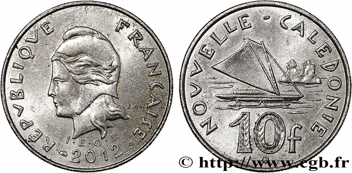 NUOVA CALEDONIA 10 Francs I.E.O.M. 2012 Paris SPL 