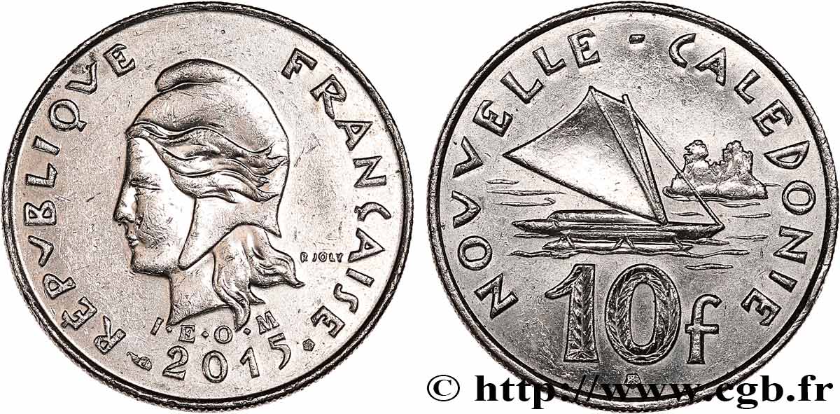 NUEVA CALEDONIA 10 Francs I.E.O.M. 2015 Paris EBC 