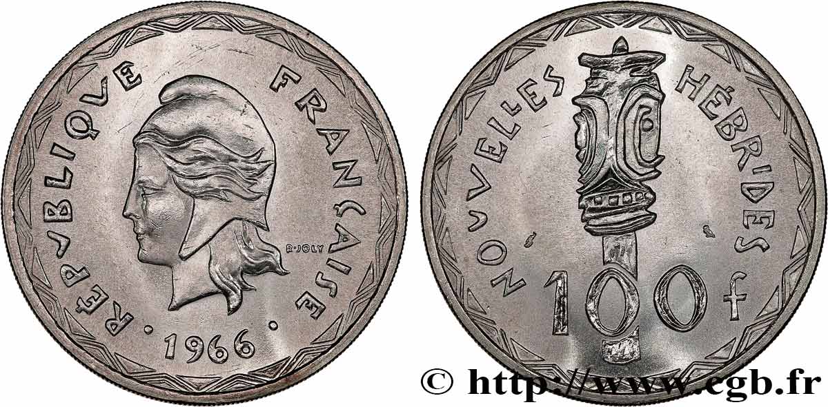 NOUVELLES HÉBRIDES (VANUATU depuis 1980) 100 Francs 1966 Paris SUP 