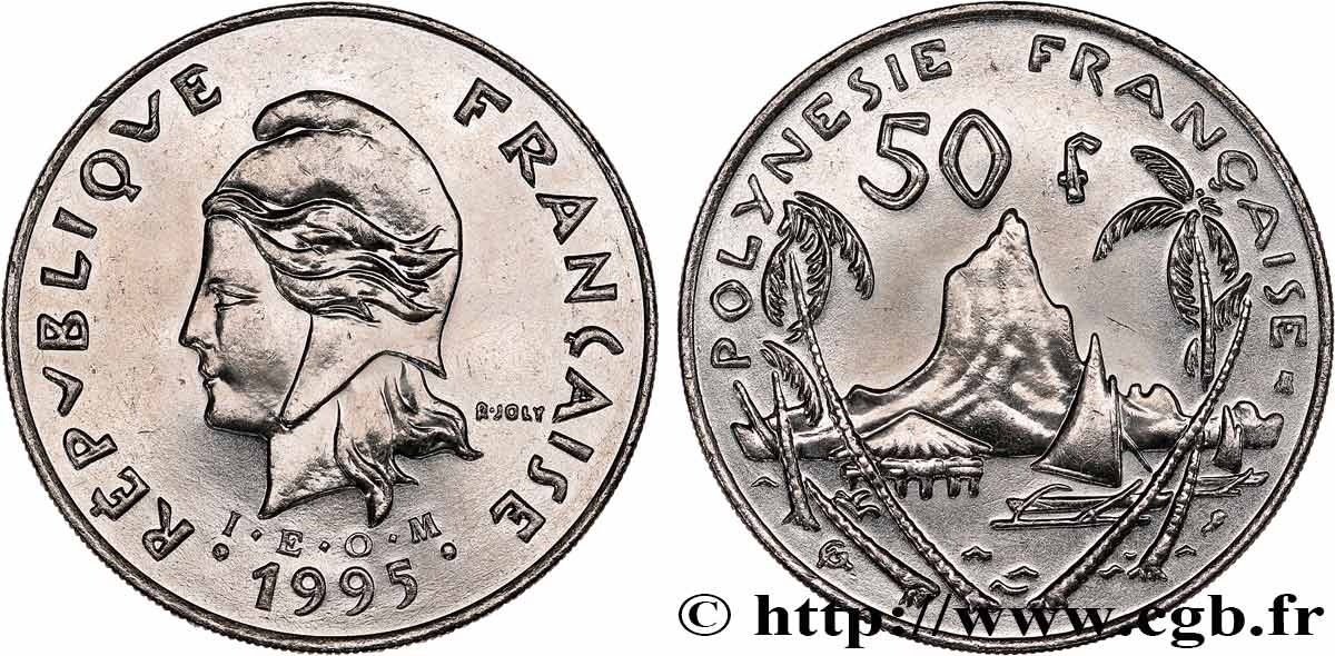 FRANZÖSISCHE-POLYNESIEN 50 Francs I.E.O.M. 1995 Paris fST 