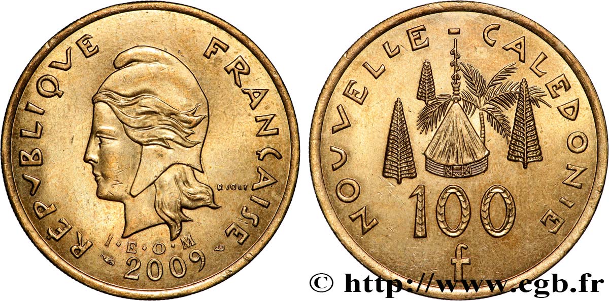 NOUVELLE CALÉDONIE 100 Francs I.E.O.M. 2009 Paris SUP 