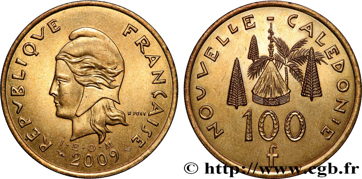 NEUKALEDONIEN 100 Francs I.E.O.M. 2009 Paris VZ 