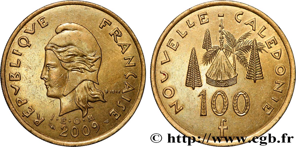 NEW CALEDONIA 100 Francs I.E.O.M. 2009 Paris AU 