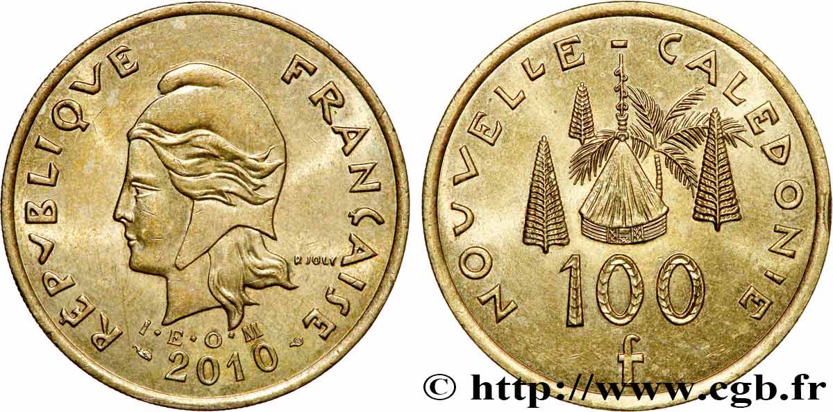 NEW CALEDONIA 100 Francs I.E.O.M. 2010 Paris AU 