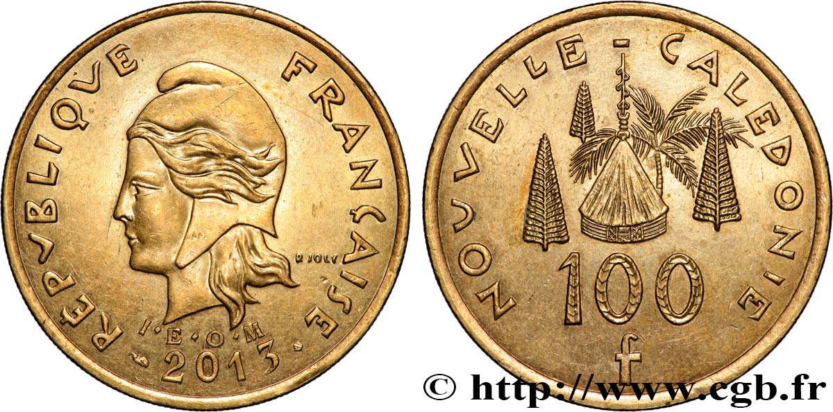 NOUVELLE CALÉDONIE 100 Francs I.E.O.M. 2013 Paris SUP 