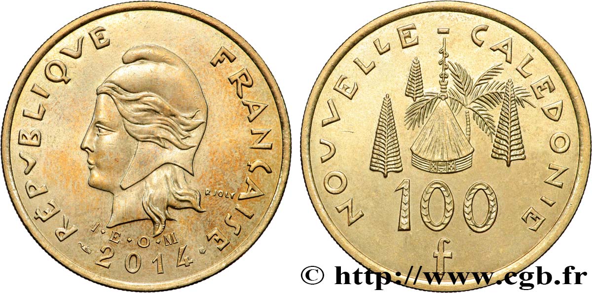 NOUVELLE CALÉDONIE 100 Francs I.E.O.M. 2014 Paris SPL 