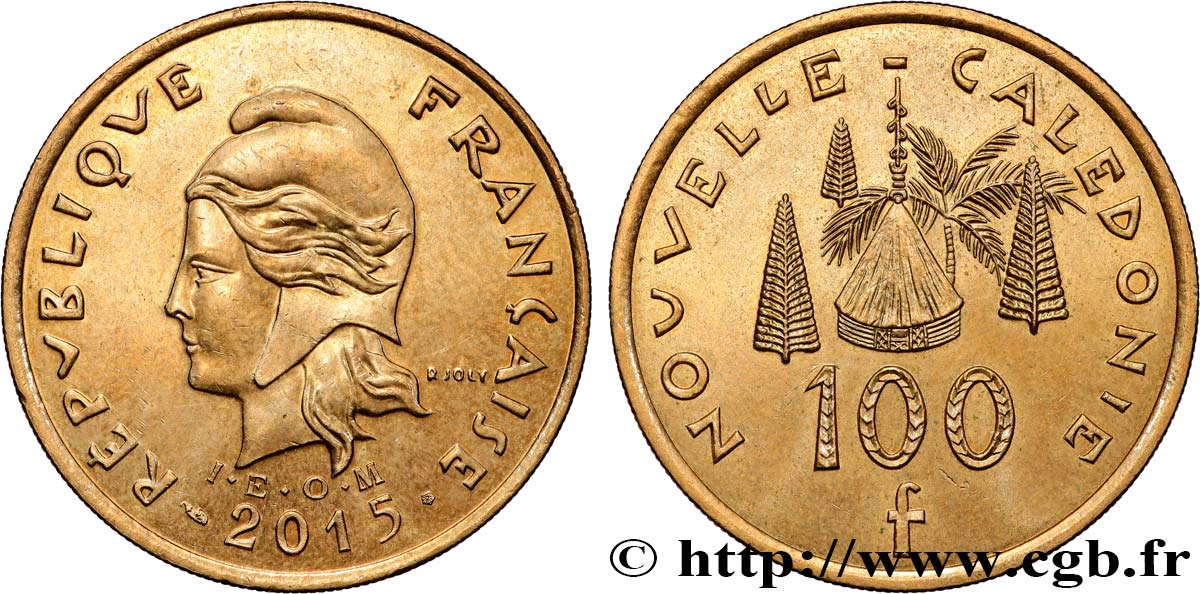 NEW CALEDONIA 100 Francs I.E.O.M. 2015 Paris AU 