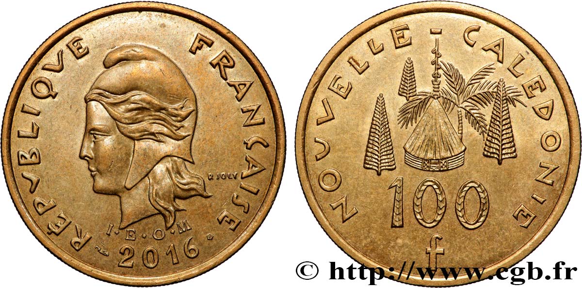 NEW CALEDONIA 100 Francs I.E.O.M. 2016 Paris AU 