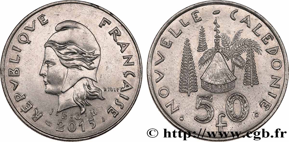 NEW CALEDONIA 50 Francs I.E.O.M. 2015 Paris AU 