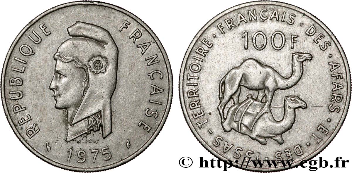 DSCHIBUTI - Französisches Afar- und Issa-Territorium 100 Francs 1975 Paris SS 