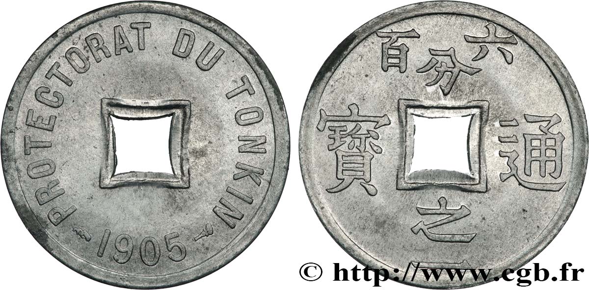 VIETNAM 1/600 de Piastre 1905 Paris SPL 
