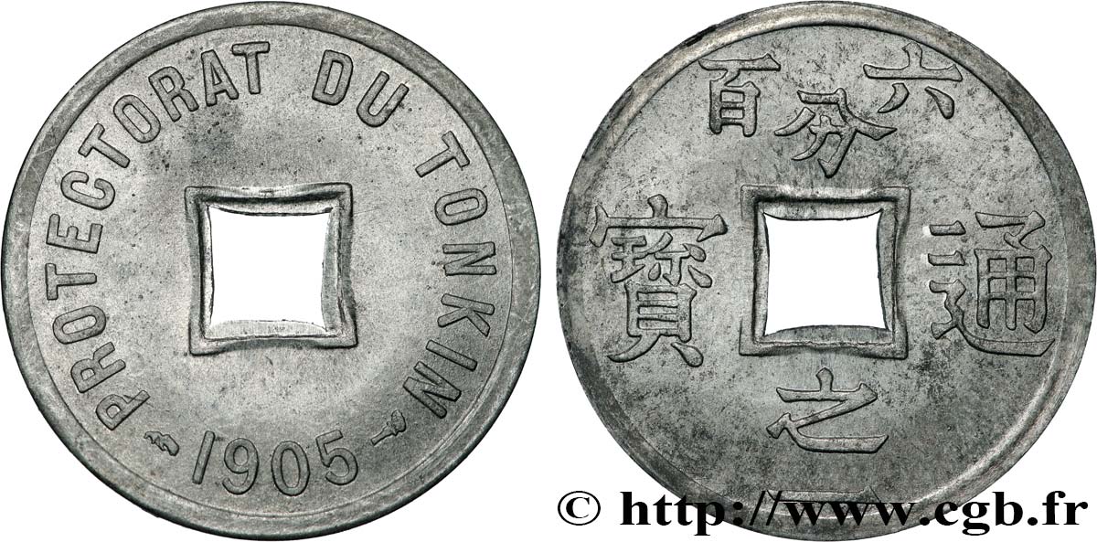 VIETNAM 1/600 de Piastre 1905 Paris ST 