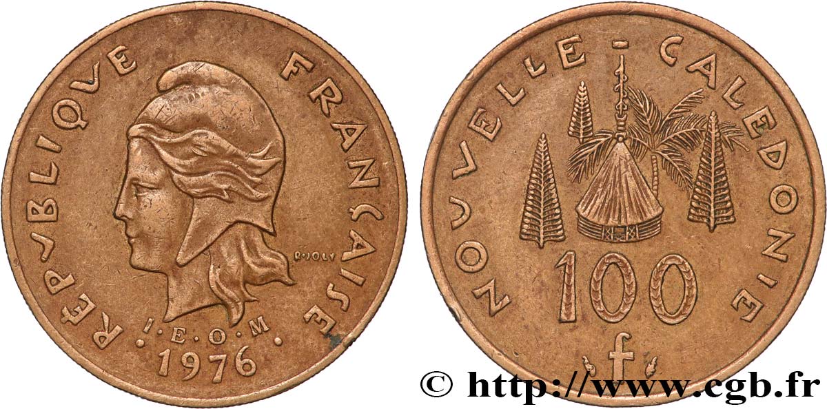 POLINESIA FRANCESE 100 Francs I.E.O.M. 1976 Paris q.SPL 
