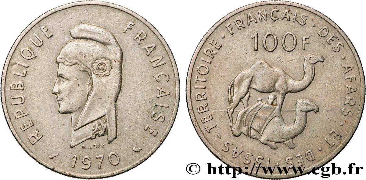 DJIBOUTI - Territoire français des AFARS et des ISSAS 100 Francs 1970 Paris TTB 