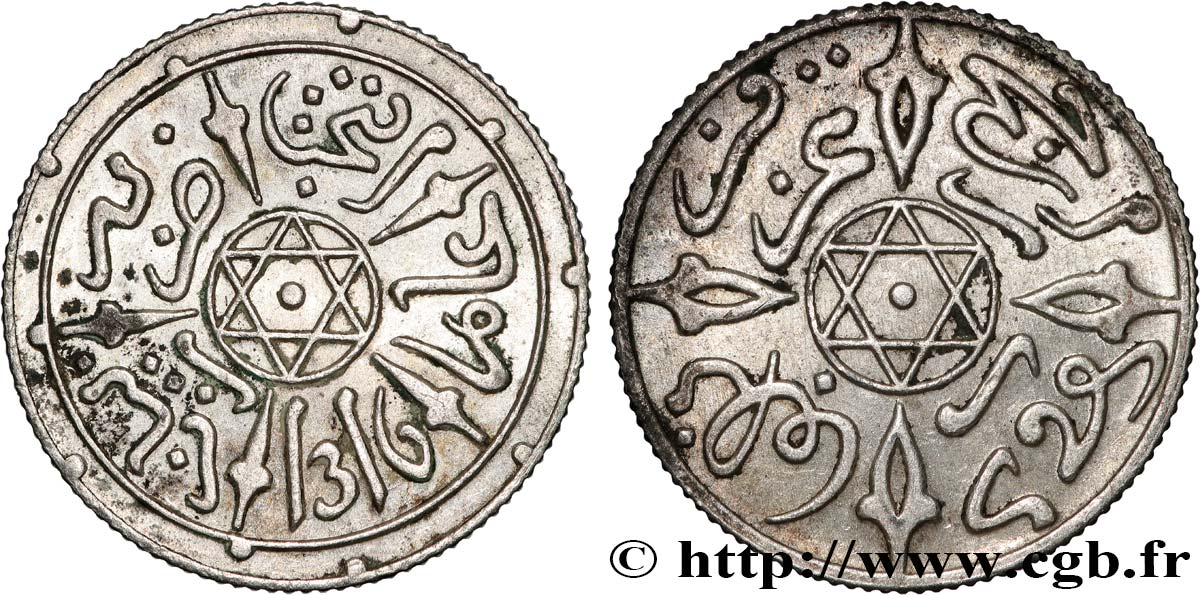 MAROKKO 1/2 Dirham Abdul Aziz I an 1316 1898 Paris VZ 