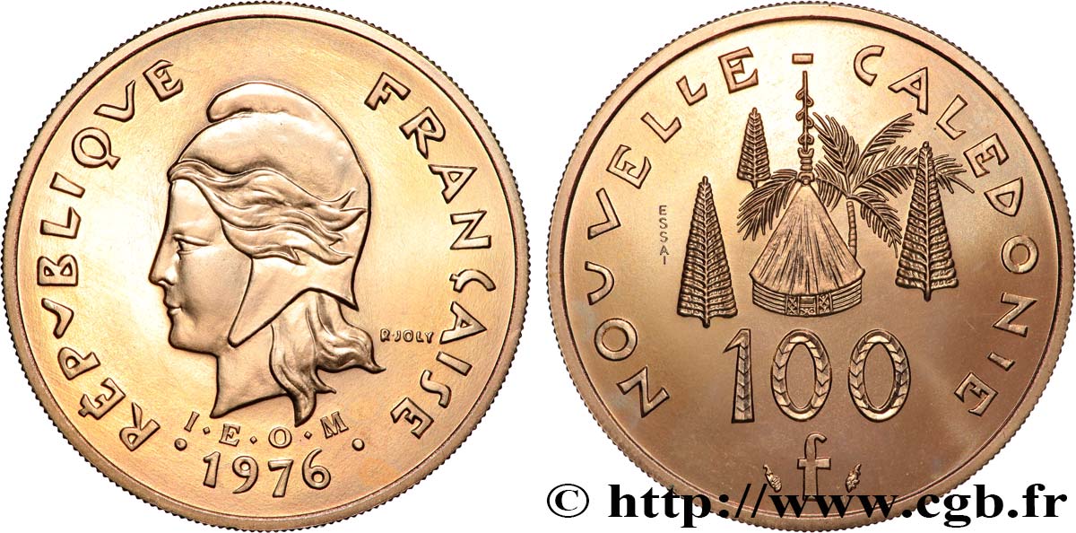 NUOVA CALEDONIA Essai de 100 Francs 1976 Paris MS 