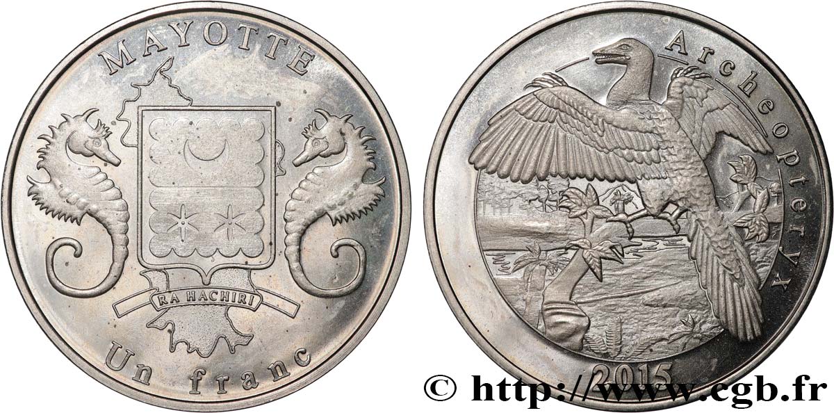 MAYOTTE 1 Franc Archeopteryx 2015  SPL 