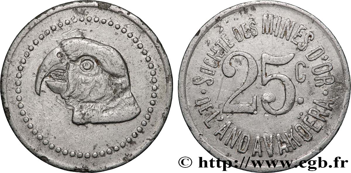 MADAGASKAR 25 Centimes Mines d’or de l’Andavakoera N.D.  fSS 