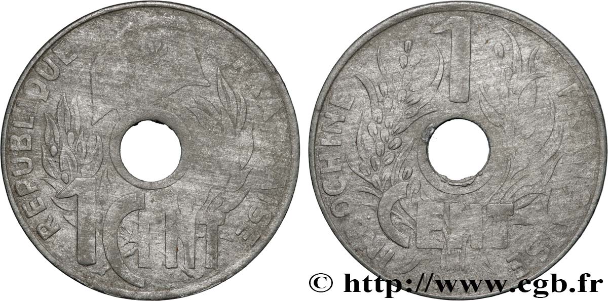 FRENCH INDOCHINA 1 Centième 1941 Hanoï XF 