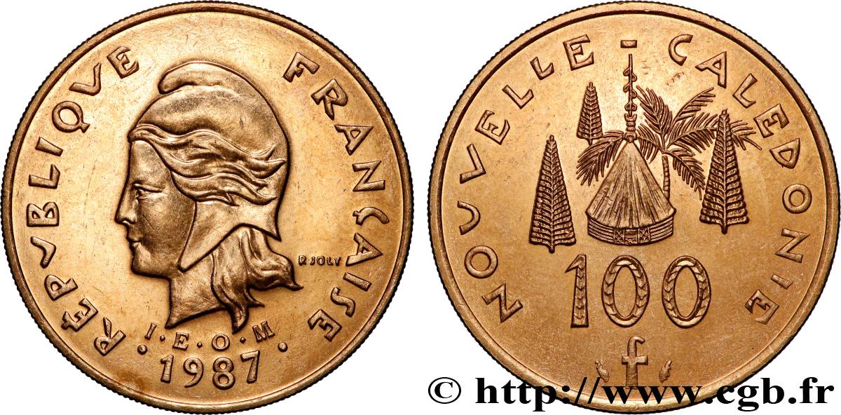 NEW CALEDONIA 100 Francs IEOM 1987 Paris MS 