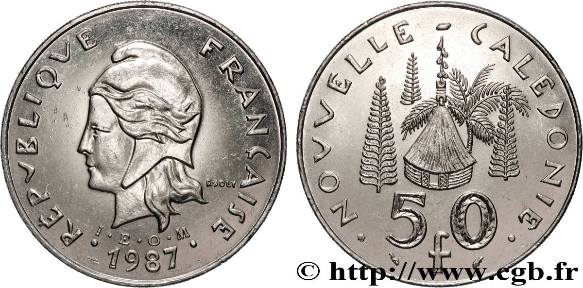 NEW CALEDONIA 50 Francs I.E.O.M. 1987 Paris MS 