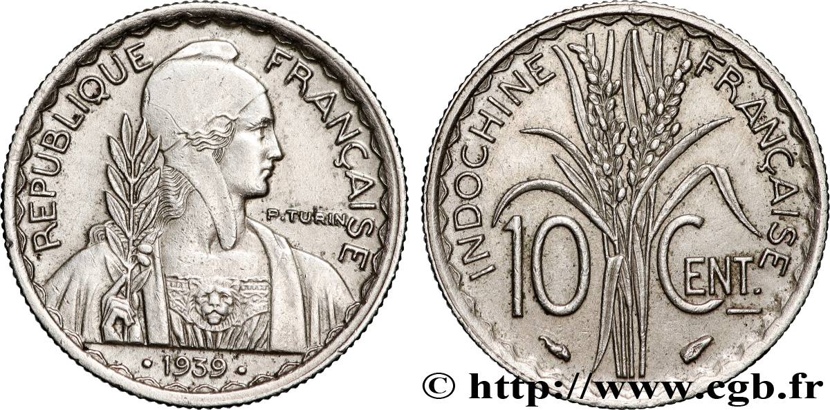 INDOCINA FRANCESE 10 Centièmes 1939 Paris q.SPL 