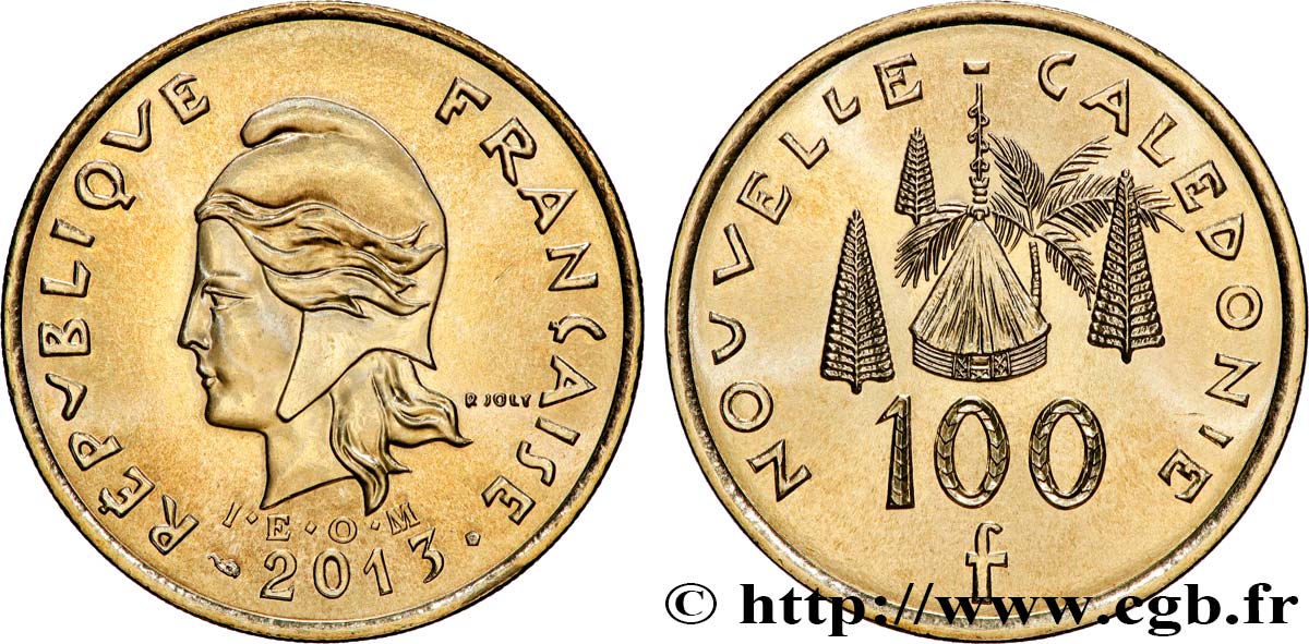 NUEVA CALEDONIA 100 Francs I.E.O.M. 2013 Paris SC 