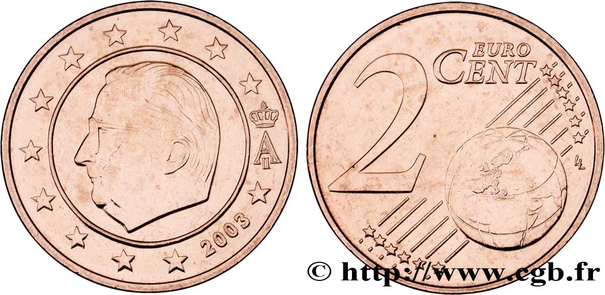 BELGIEN 2 Cent ALBERT II 2003