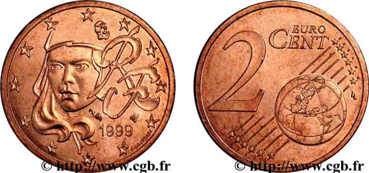 FRANCE 2 Cent NOUVELLE MARIANNE 1999 SPL63