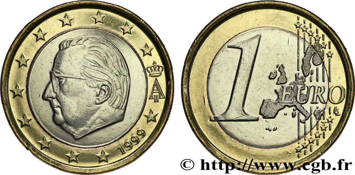 BELGIO 1 Euro ALBERT II 1999 MS63