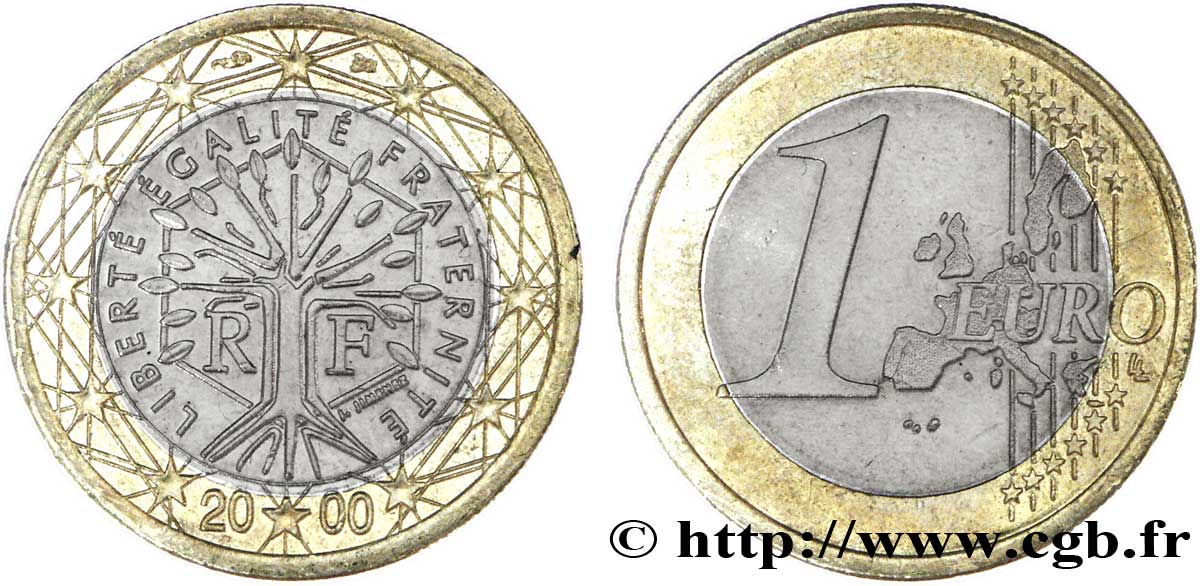 FRANCIA 1 Euro ARBRE 2000 MS63