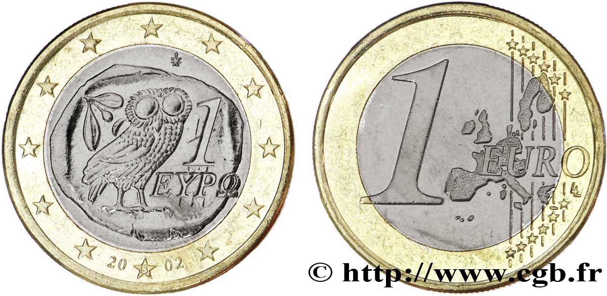 GRÈCE 1 Euro À LA CHOUETTE - Vanda 2002 SPL63