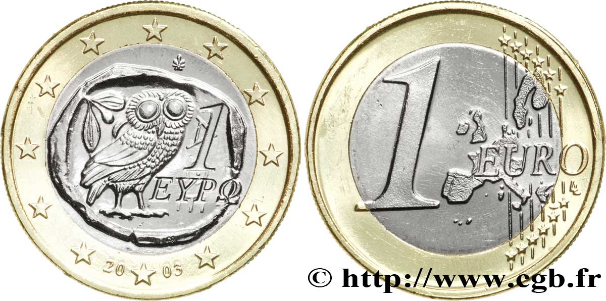 GRÈCE 1 Euro À LA CHOUETTE 2003 Athènes feu_099931 Euros