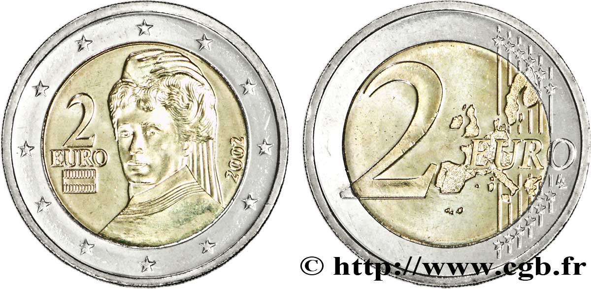 AUTRICHE 2 Euro VON SUTTNER tranche A 2002 SPL63
