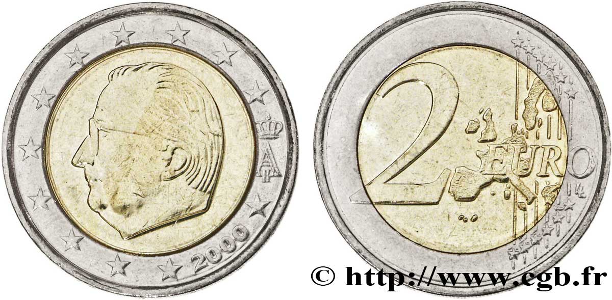 BELGIO 2 Euro ALBERT II tranche A 2000 MS63