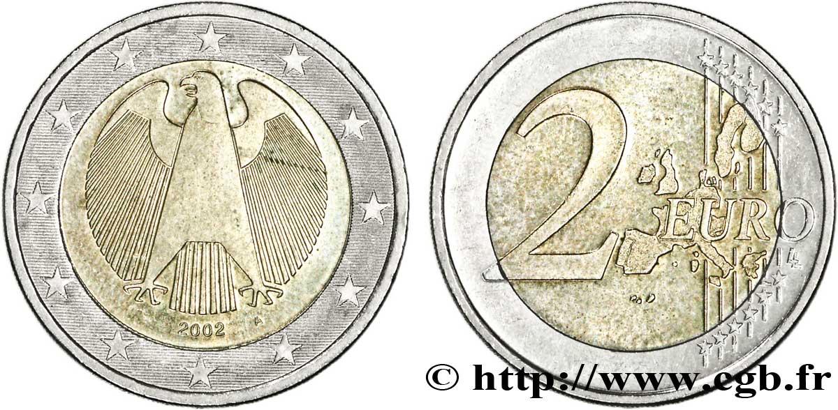 DEUTSCHLAND 2 Euro AIGLE HÉRALDIQUE tranche B - Berlin A 2002