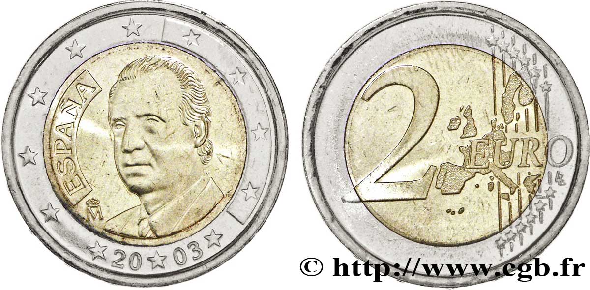 SPANIEN 2 Euro JUAN-CARLOS I tranche B 2003