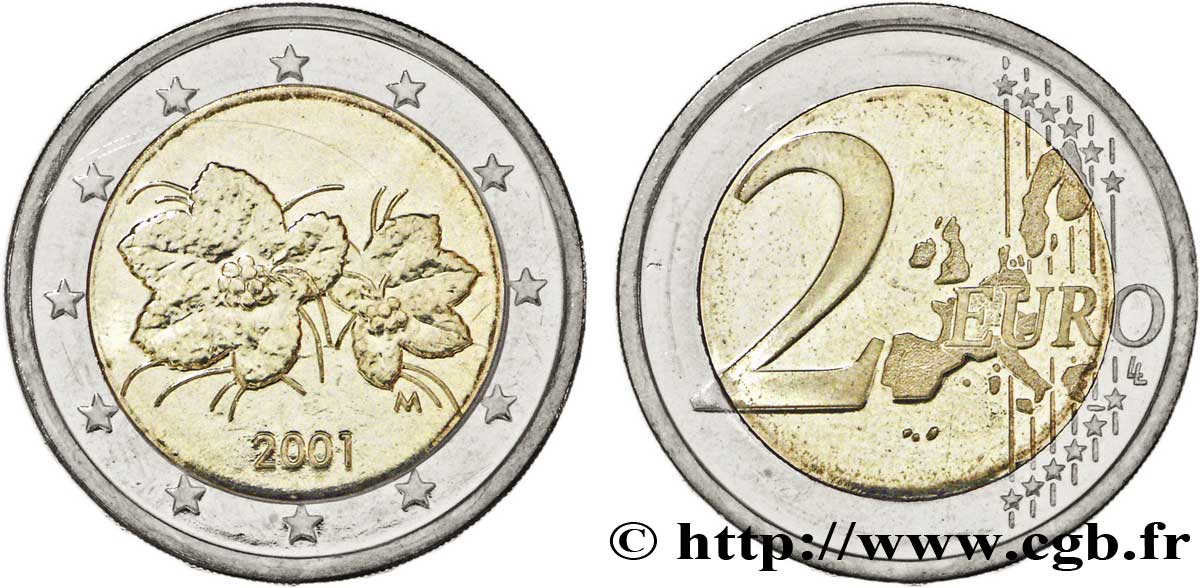 FINLANDIA 2 Euro PETIT MÛRIER tranche B 2001 MS