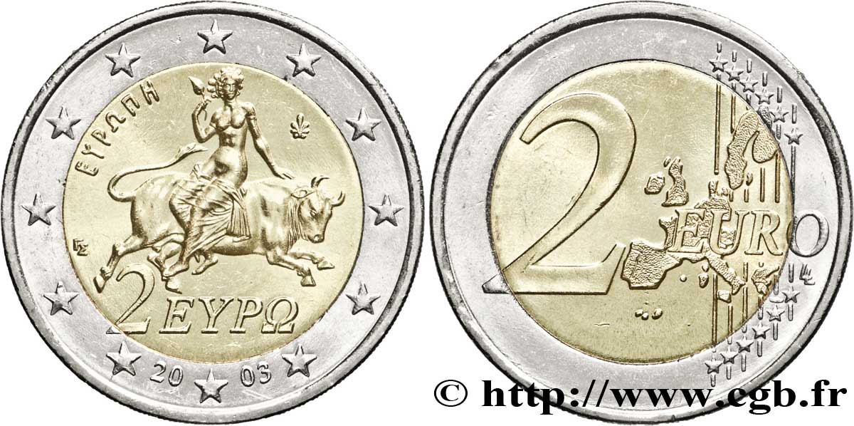 GRÈCE 2 Euro EUROPE 2003 SPL