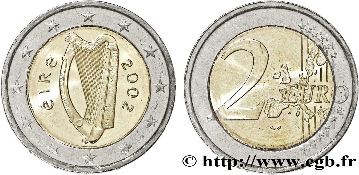 IRLANDE 2 Euro HARPE 2002 SPL